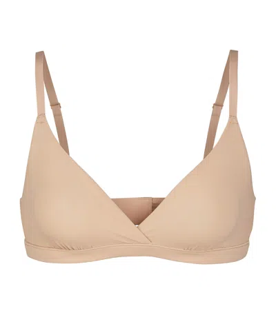 Skims Fits Everybody Triangle Bralette In Nude (lingerie)