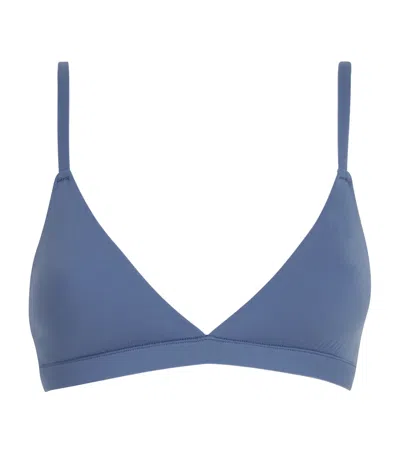 Skims Fits Everybody Triangle Bralette In Blue