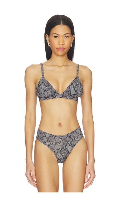 Skims Fits Everybody Triangle Bralette In Gray