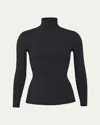 Skims Womens Onyx Fits Everybody Fitted Stretch-woven T-shirt In Onyx