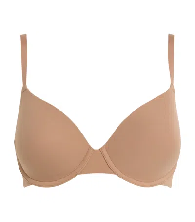 Skims Fits Everybody Unlined Demi Bra In Brown