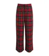 Skims Flannel Tartan Pyjama Trousers In Red