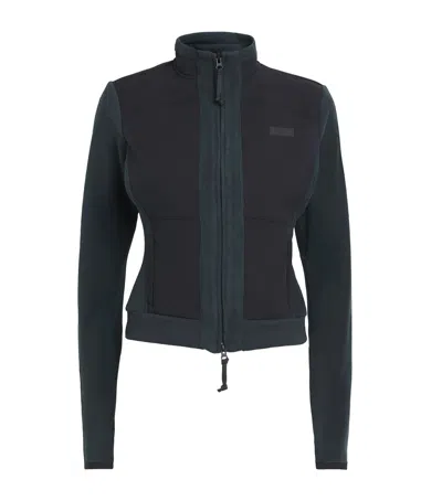 Skims Fleece Fitted Jacket In Blue