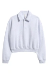 Skims Fleece Henley Sweatshirt In Gray