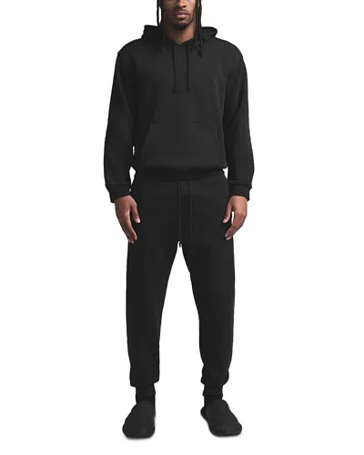 Skims Black Fleece Lounge Hoodie In Washed Onyx
