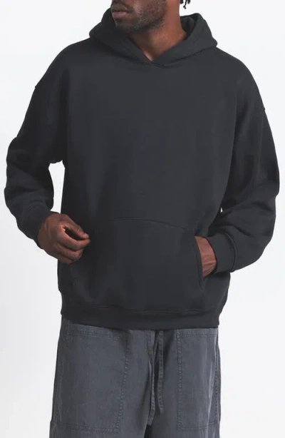 Skims Fleece Lounge Relaxed Hoodie In Black