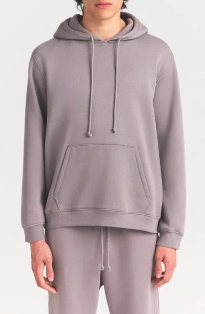 Skims Fleece Lounge Relaxed Hoodie In Purple