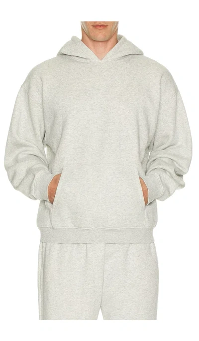 Skims Fleece Lounge Relaxed Hoodie In Gray