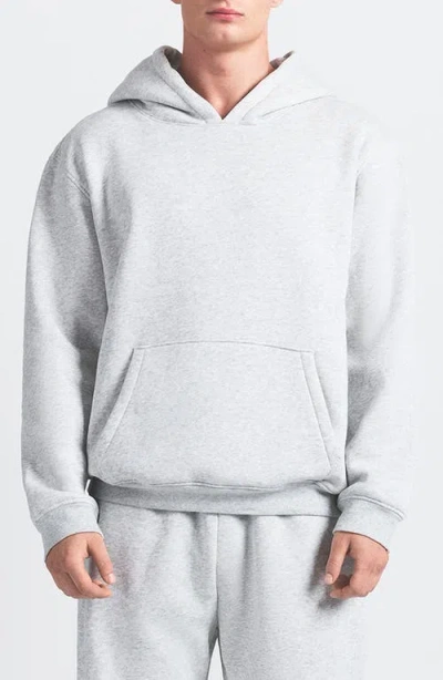 Skims Fleece Lounge Relaxed Hoodie In Gray