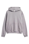 Skims Fleece Lounge Relaxed Hoodie In Gray