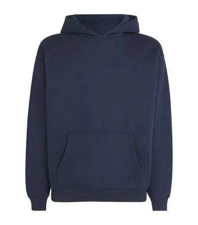 Skims Fleece Lounge Relaxed Hoodie In Navy