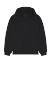 Skims Fleece Relaxed Hoodie In Black