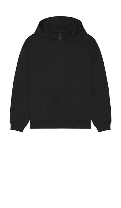 Skims Fleece Relaxed Hoodie In Black