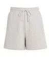 Skims Fleece Relaxed Lounge Shorts In Grey