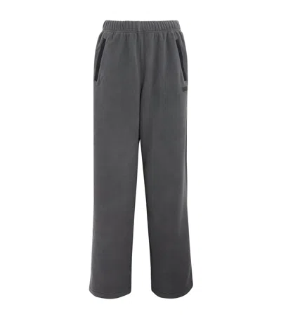 Skims Fleece Straight Leg Sweatpants In Gray