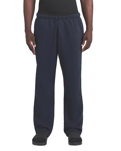 Skims Fleece Straight Leg Sweatpants In Blue