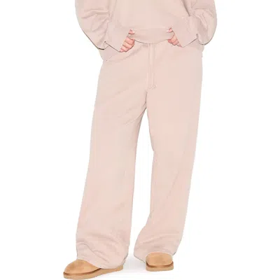 Skims Fleece Sweatpants In Pink