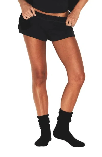 Skims Foldover Cotton Blend Jersey Shorts