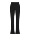 Skims Womens Onyx Outdoor Bootcut High-rise Stretch Cotton-blend Leggings In Shadesonyx