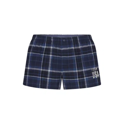 Skims For Team Usa In Navy Plaid