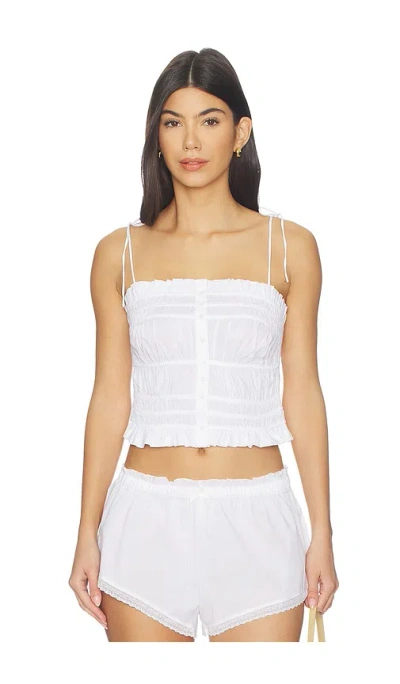 Skims Cotton-blend Poplin Apparel Cami Top In White