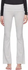 Skims Soft Lounge Fold Over Pants In Light Heather Grey