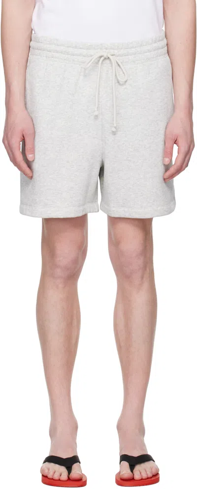 Skims Gray Fleece Lounge Relaxed Shorts