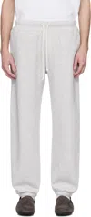 Skims Gray Fleece Lounge Relaxed Sweatpants In Light Heather Grey