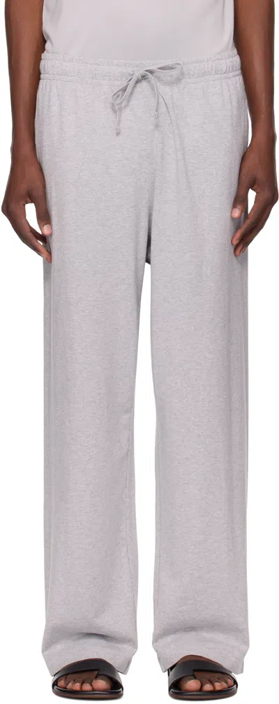 Skims Gray Jersey Lounge Relaxed Straight Leg Sweatpants