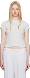 Skims Gray Relaxed Tees Shrunken T-shirt
