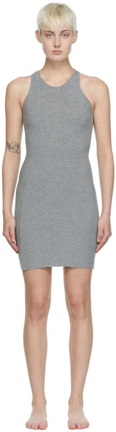 Skims Gray Soft Lounge Minidress In Heather Grey
