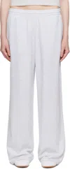 Skims Gray Cotton Fleece Classic Straight Leg Sweatpants