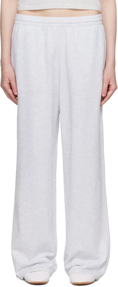 SKIMS GRAY SUMMER FLEECE STRAIGHT LEG SWEATPANTS