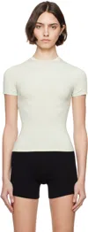 Skims Green Cotton Jersey T-shirt In Spearmint