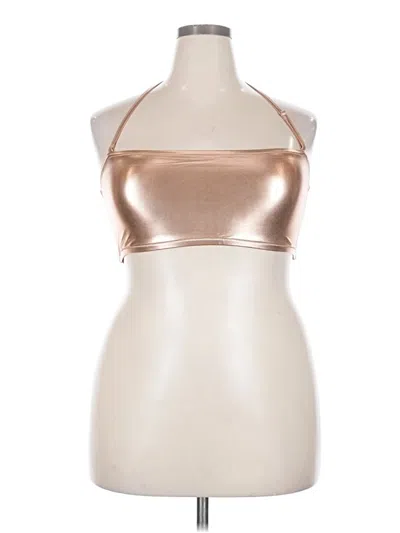 Pre-owned Skims Halter Top Gold Halter Neckline Tops
