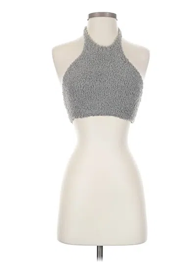 Pre-owned Skims Halter Top Silver Halter Neckline Tops
