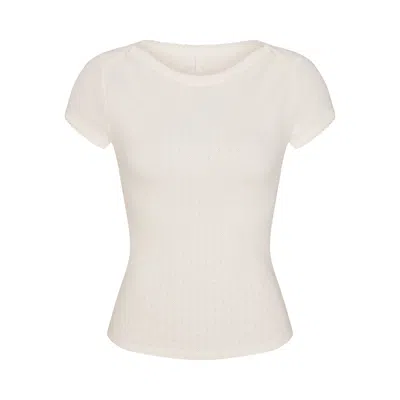 Skims Heavy Pointelle In White