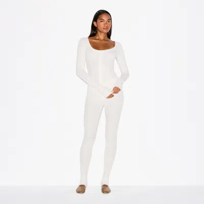 Skims Heavy Waffle In White