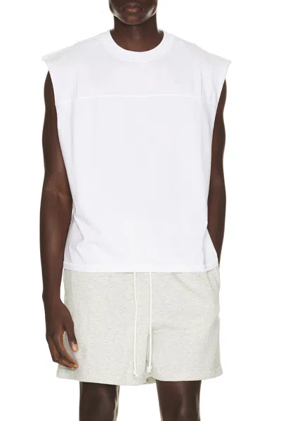 Skims Heavyweight Cotton Cropped Cutoff Tee In Gray