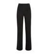 Skims High-waist Pintuck Straight Leg Trousers In Black