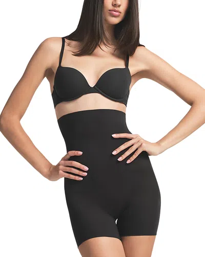 Skims High Waisted Mid Thigh Shorts In Black