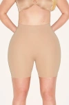 Skims Hip Enhancing Mid Thigh Padded Shorts In Gold