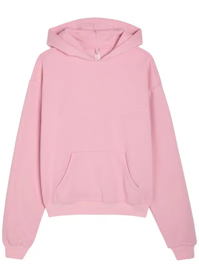 Skims Hooded Cotton-blend Sweatshirt In Pink