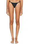 Skims Iconic Swim String Bikini Bottom In Black