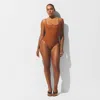 Skims Iconic Swim In Brown
