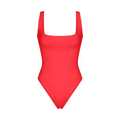 Skims Iconic Swim In Red