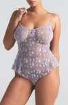 Skims Intimates Lace Teddy In Jupiter Two Tone