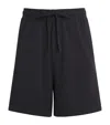 Skims Stretch Cotton Blend Jersey Lounge Shorts In Black