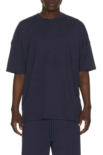 Skims Jersey Lounge Relaxed T-shirt In Blue