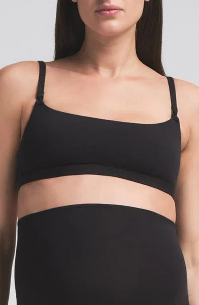 Skims Jersey Maternity/nursing Bra In Black